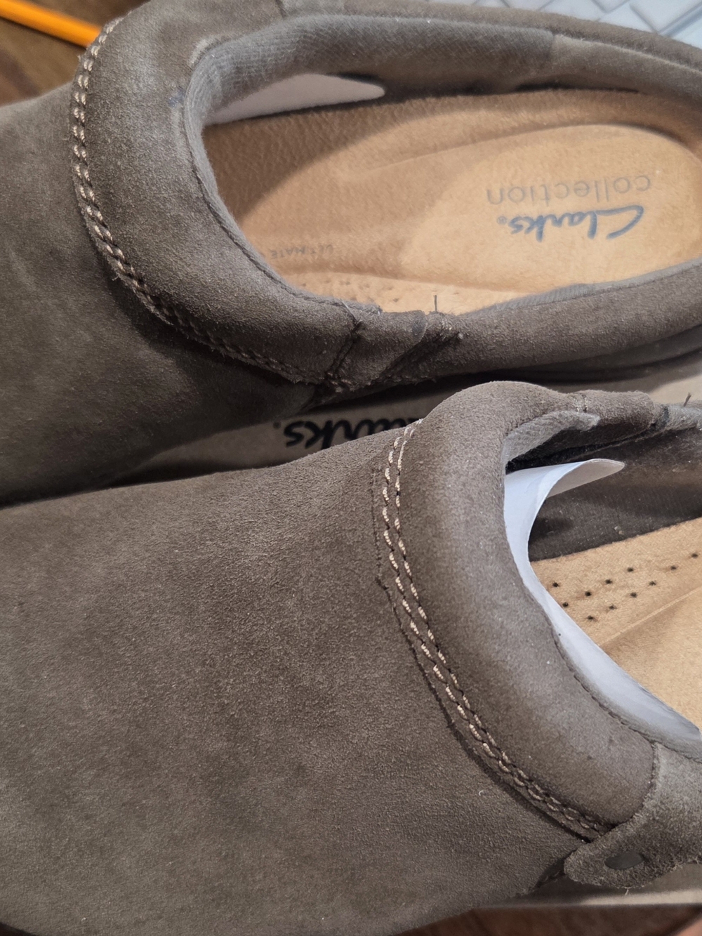 Clarks Women's Slip-On Army Green Suede Loafers